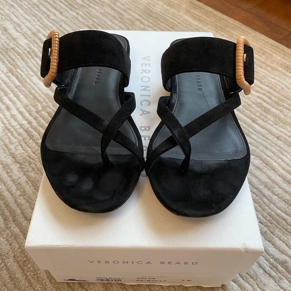 Veronica Beard Women’s Salva Slip On Buckled Sandals - Size 7